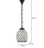Dorian Black Glass and Iron Hanging Light