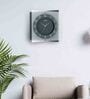 Spirited Rider Black & White Glass Wall Clock