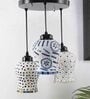 Vintage Multicolour Glass Cluster Hanging Light