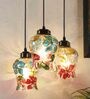 Kiwi Multicolour Glass Cluster Hanging Light