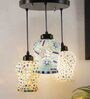 Vintage Multicolour Glass Cluster Hanging Light