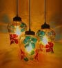 Kiwi Multicolour Glass Cluster Hanging Light