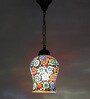 Multicolour Metal and Glass Hanging Light