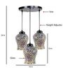 Noir Multicolour Glass Cluster Hanging Light
