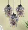 Noir Multicolour Glass Cluster Hanging Light