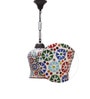 Multicolour Metal and Glass Hanging Light