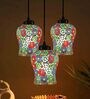 Wren Multicolour Glass Cluster Hanging Light