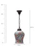 Multicolour Metal and Glass Hanging Light
