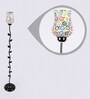 Plazo Green Glass Shade Torchiere Floor Lamp With Metal Base