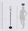Plazo Green Glass Shade Torchiere Floor Lamp With Metal Base