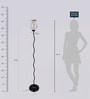 Triad Green Glass Shade Torchiere Floor Lamp With Metal Base
