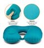 Teal Button Travel Neck Pillow