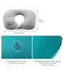 Teal Button Travel Neck Pillow