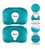Teal Button Travel Neck Pillow