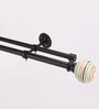 Multicolor Iron 84- 144 Inches Expandable Curtain Rod with Accessories