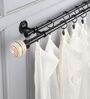 Multicolor Iron 84- 144 Inches Expandable Curtain Rod with Accessories