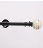 Multicolor Iron 84- 144 Inches Expandable Curtain Rod with Accessories