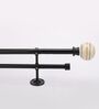 Multicolor Iron 84- 144 Inches Expandable Curtain Rod with Accessories