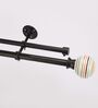 Multicolor Iron 84- 144 Inches Expandable Curtain Rod with Accessories
