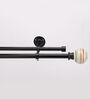 Multicolor Iron 84- 144 Inches Expandable Curtain Rod with Accessories