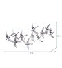 Multicolor Metal Bunch Of Flying Birds Wall Art