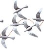 Multicolor Metal Bunch Of Flying Birds Wall Art