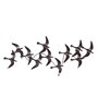 Multicolor Metal Bunch Of Flying Birds Wall Art