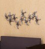 Multicolor Metal Bunch Of Flying Birds Wall Art