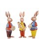 Multicolor Iron Rabbit Set Of 3,