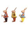 Multicolor Iron Rabbit Set Of 3,