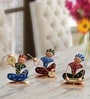 Multicolor Iron Rajasthani Musicians Set Of 3,