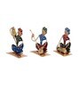 Multicolor Iron Rajasthani Musicians Set Of 3,
