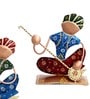Multicolor Iron Rajasthani Musicians Set Of 3,