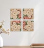 Multicolor Julia Flower Bunch Wall Art Set of 4