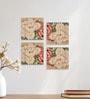 Multicolor Julia Flower Bunch Wall Art Set of 4