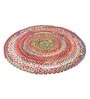 Multicolor Jute 2 Feet Round Carpet