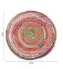 Multicolor Jute 2 Feet Round Carpet