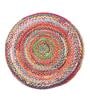 Multicolor Jute 2 Feet Round Carpet