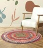 Multicolor Jute 2 Feet Round Carpet