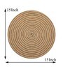 Brown Jute Geometric 15x15 Inches Placematss (Pack of 6)