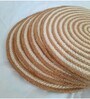 Brown Jute Geometric 15x15 Inches Placematss (Pack of 6)