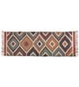 Multicolor Wool & Jute Geometric 6 ft x 2 ft Inches Runner