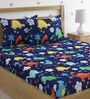 Multicolor Wildlife 220 TC Poly Cotton Double Size Bedsheet With 2 Pillow Covers