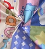 Multicolor Animal Print 220 TC Poly Cotton Single Size Bedsheet With 1 Pillow Covers
