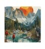 Multicolor Landscape Abstract Wall Painting