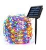 Multicolor 12 Meter Solar Powered LED Christmas String Light