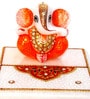 Multicolor Marble Chowki Ganesh
