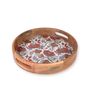Multicolor Marigold Wood  Serving Tray