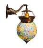 Multicolor Metal and Glass Wall Light