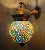 Multicolor Metal and Glass Wall Light